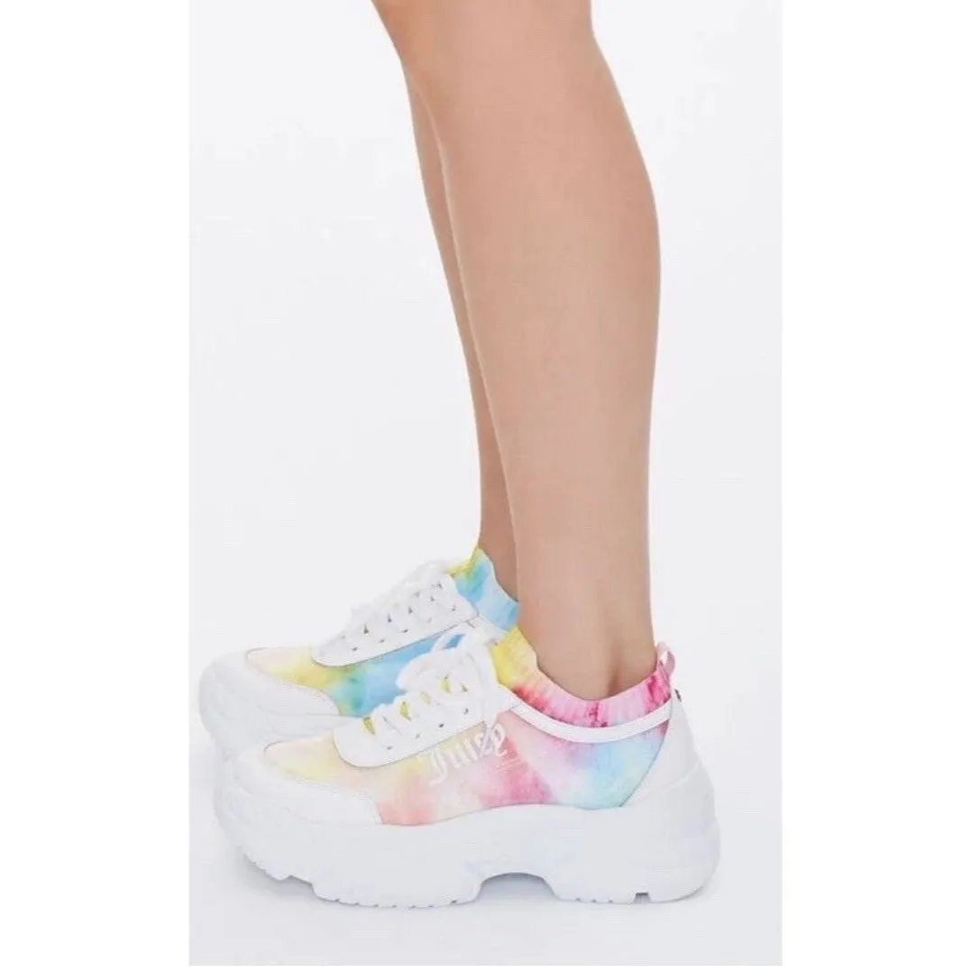 Chic Juicy Couture Multicolor Watercolor Low-Top Sneakers‎ Size 7 Sweet - Image 2