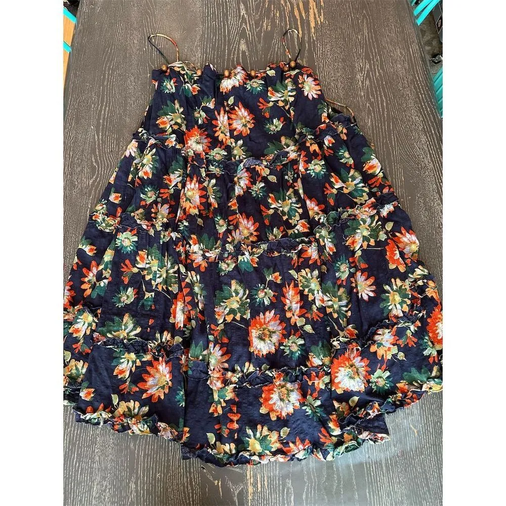 Easel Los Angeles Women's Floral Tiered Dress M Multicolor Summer Short - Image 9