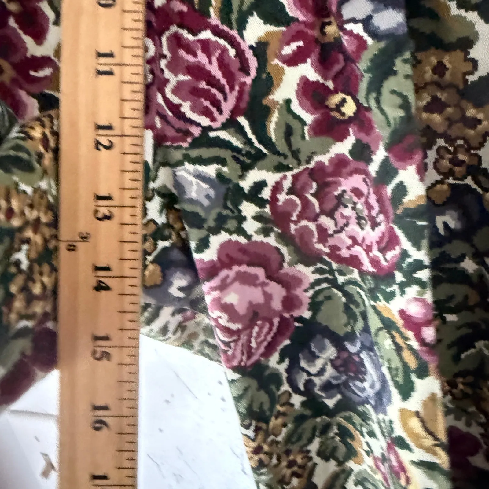 Rare Finds Vintage 80s Retro Floral High Waisted Pleated Pants Women's Size M‎ Green - Image 2