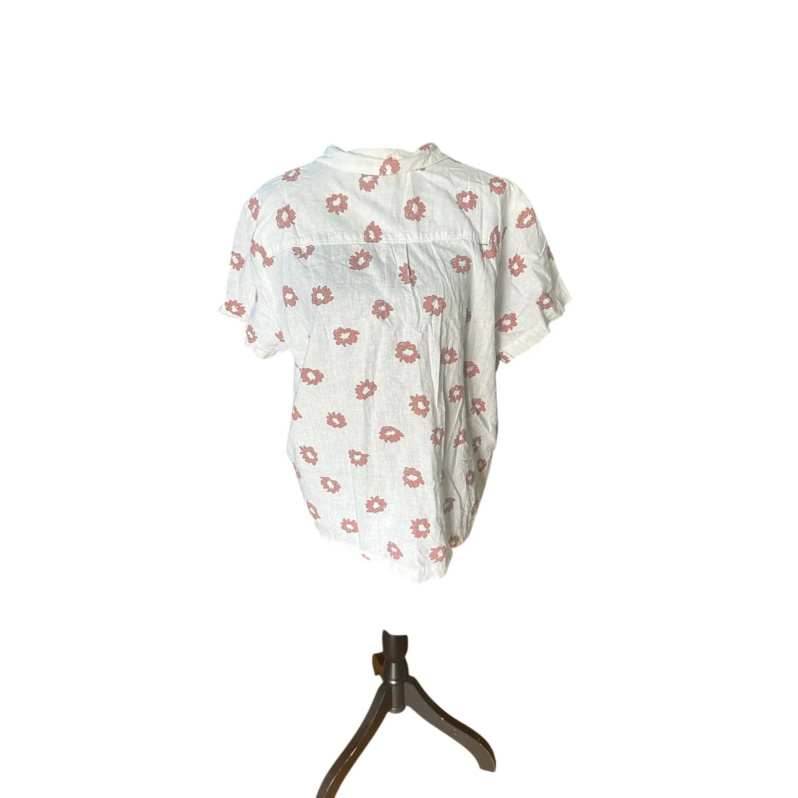 Dockers Women’s Classic Cotton-Linen Camp Collar Short Sleeve Shirt | Size XL - Image 7