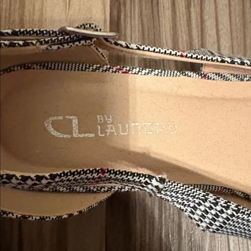 CL by Laundry Elegant Checkered Slingback Pumps - Image 5