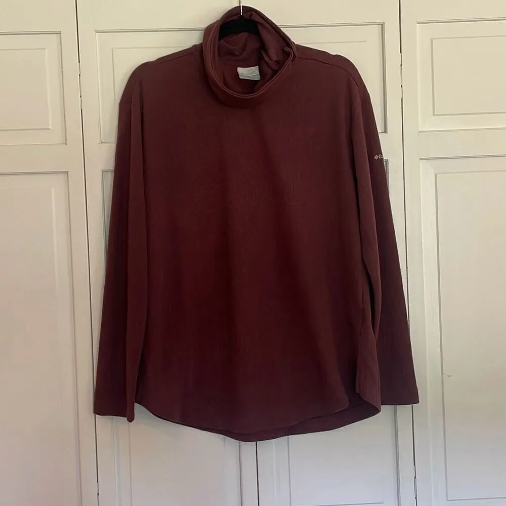 Columbia Maeve funnel neck button detail athletic pullover sweater L - Image 2