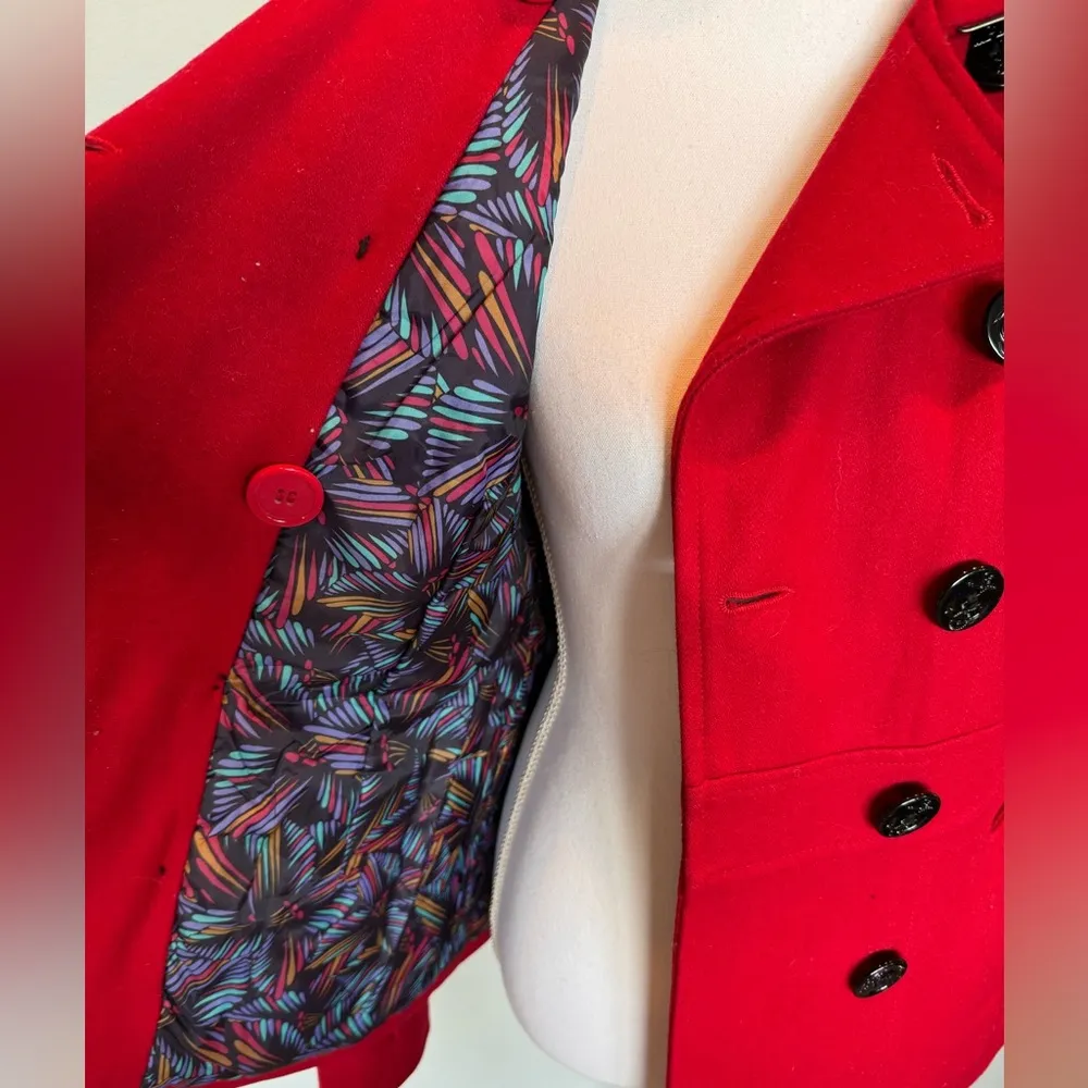 Delia’s Wool Pea Coat with Down Insulated Lining | EUC | Red | XS | Winter - Image 8