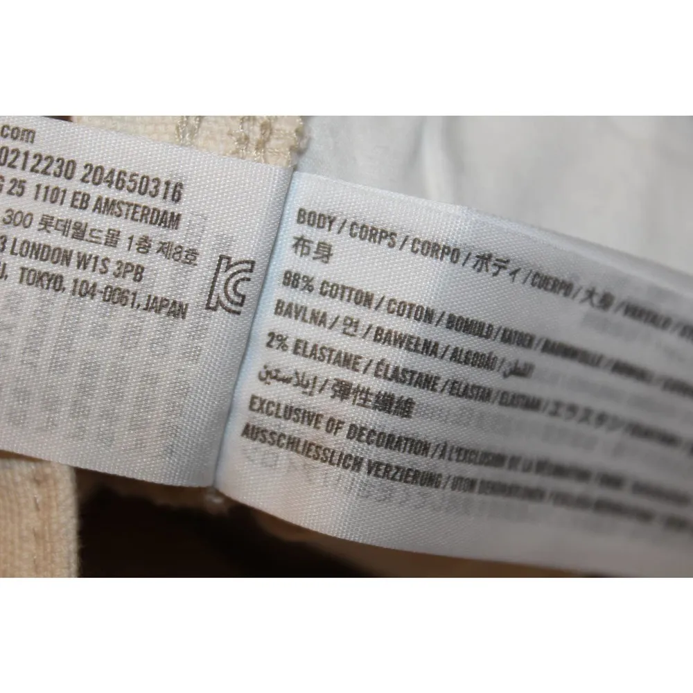 Womens Abercrombie & Fitch Baggy Cream Denim Cargo Pants Utility Pants Sz 31 NWT - Image 7