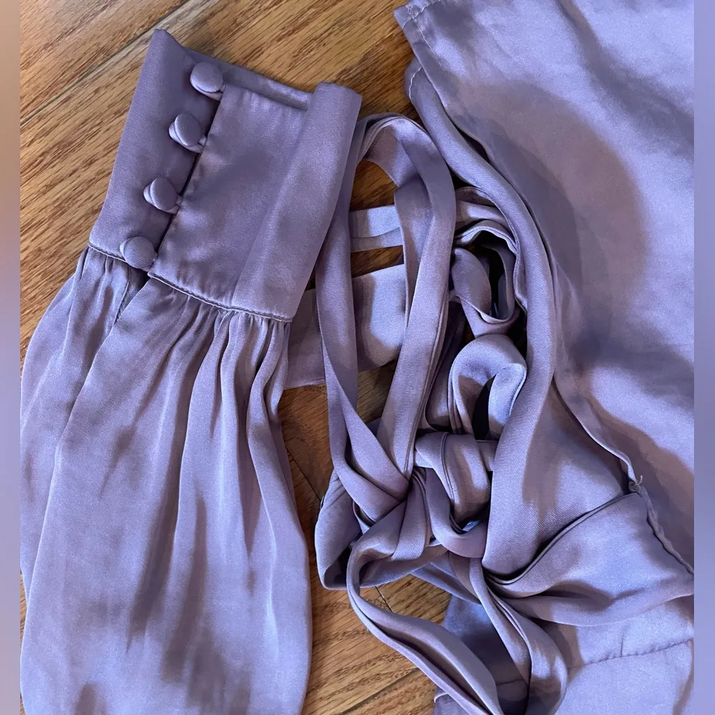 Chelsea28 Satin Wrap Top – Size Small – Mauve Blush Pink - Image 3