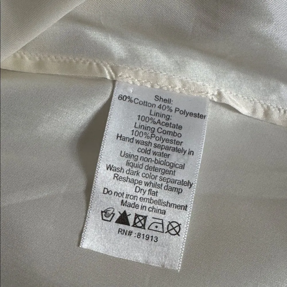 Anthropologie Plenty by Tracy
Reese Azure Lace Dress folklore blue white EUC - Image 9