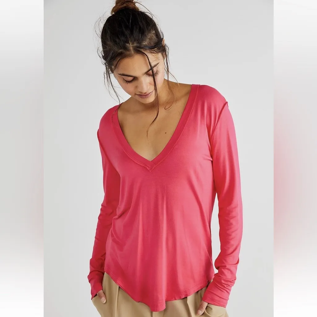 Free People Moon Dance Long Sleeve Hot Berry - Image 6