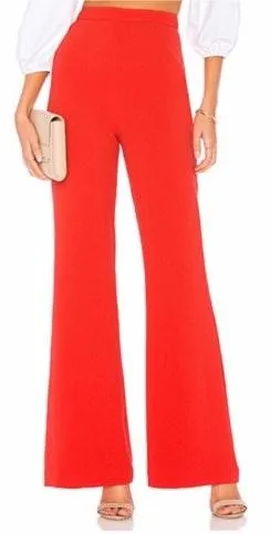 C/MEO COLLECTIVE Red High Waisted Flare Pants - Image 3
