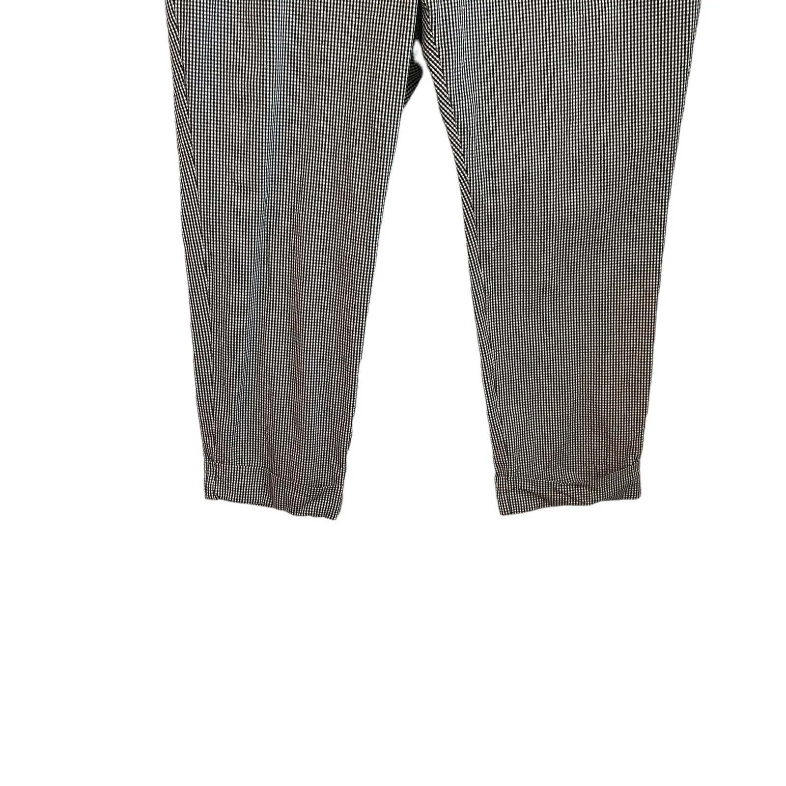 J Jill Women Ankle Pants 16 Petite‎ Stretch Black White Checked Preppy Coastal - Image 7