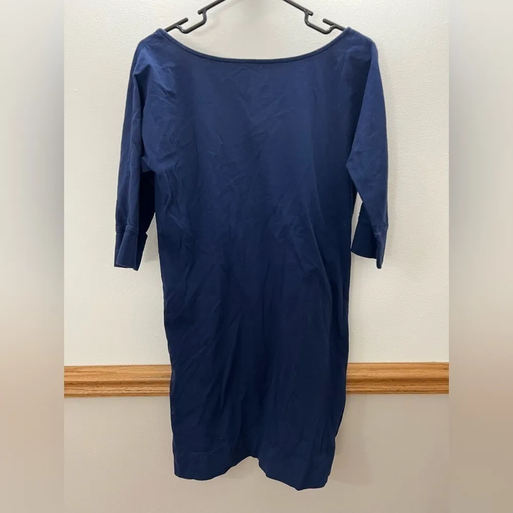 Lilly Pulitzer Navy Cotton Shirt Dress Size Small - Image 4