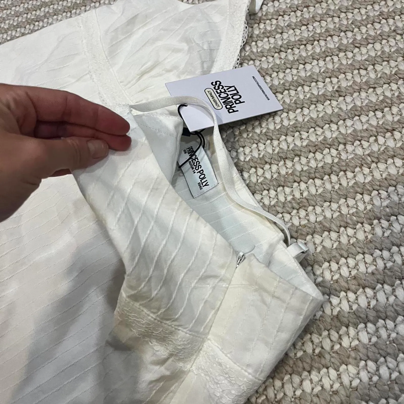 Princess Polly Lunya Mini Dress White - Image 6