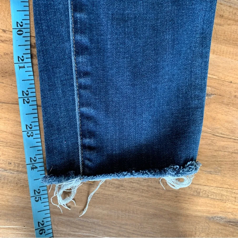 Madewell 10" High-Rise Skinny Stretch Jeans Size 28 Button Fly Frayed Hem - Image 7