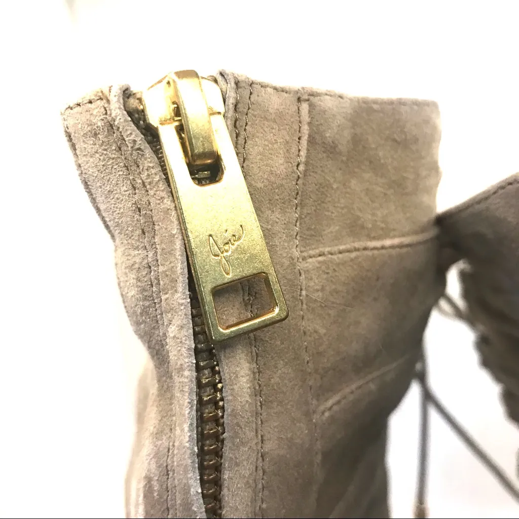 JOIE "ANJA" TAUPE SUEDE LACE UP GLADIATOR STILETTO HEEL SHOES (40) - Image 7