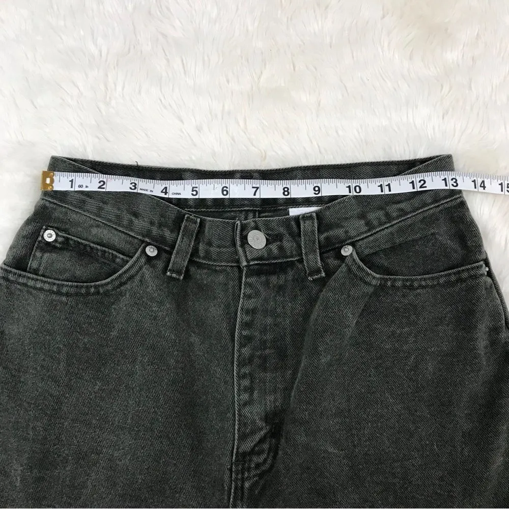 VINTAGE‎ Faded Glory High Rise Jeans Tapered Leg Stonewashed Dark Green Size 10 - Image 6