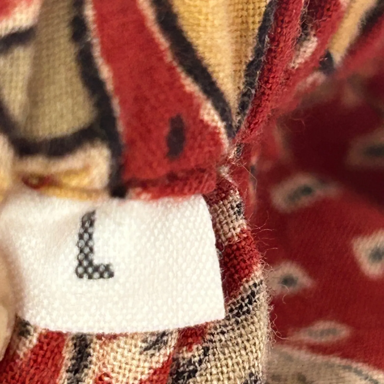 Market Place Dignity Not Charity Red Floral Cotton Maxi Skirt Size L Size L - Image 5