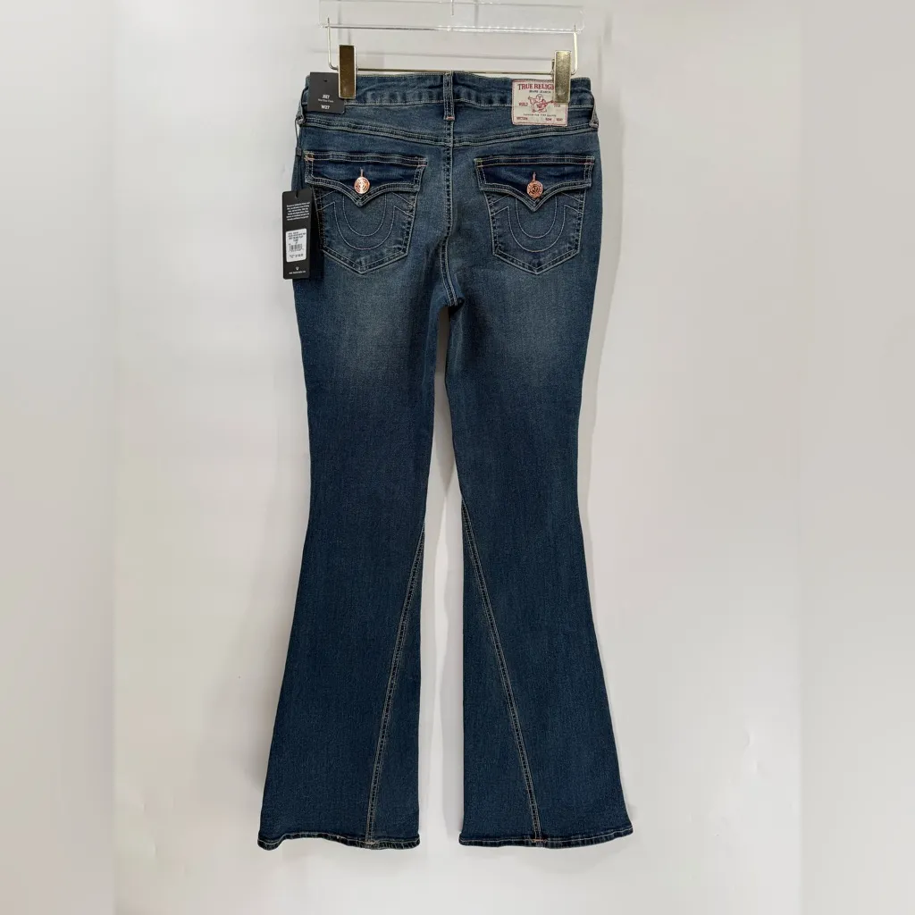 True religion JOEY MID RISE BIG T FLARE JEAN size 27 NWT - Image 8