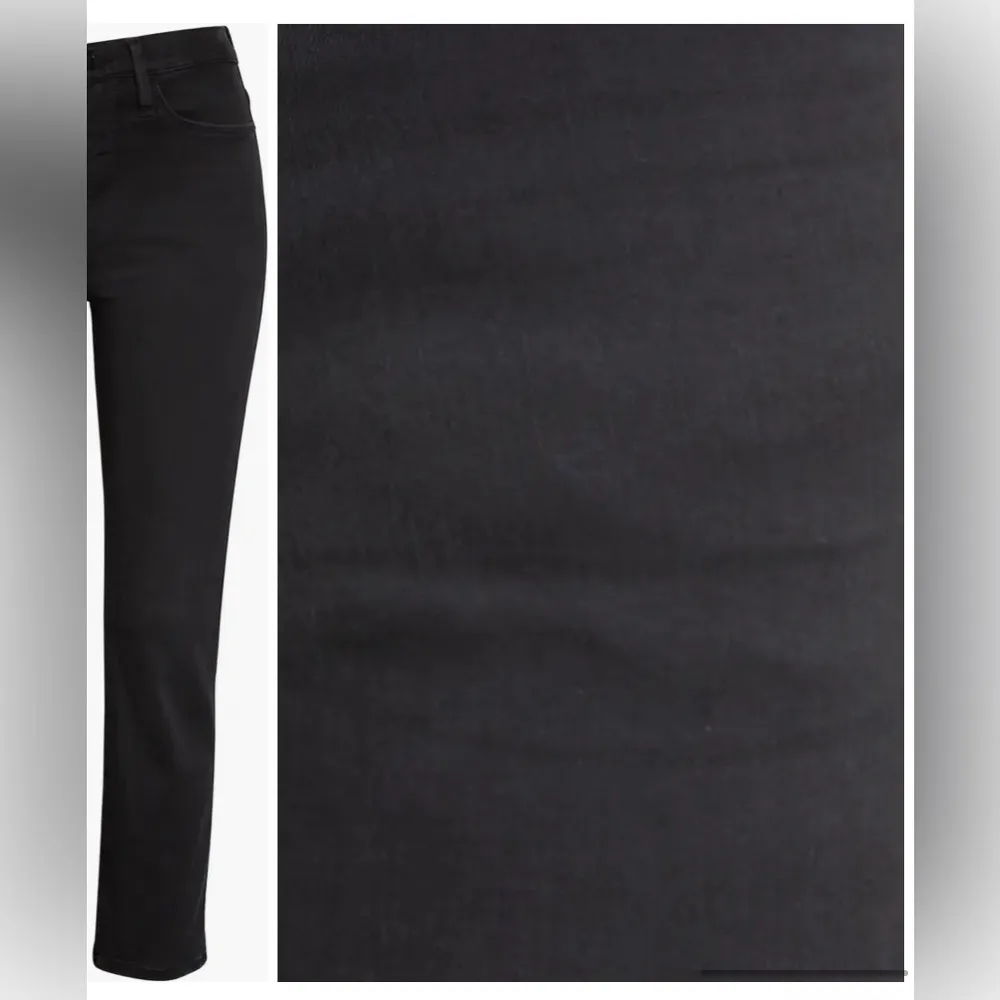 Frame Le Pixie Sylvie High Waist Slim Straight Leg Jeans Size 28 Faded Black - Image 3