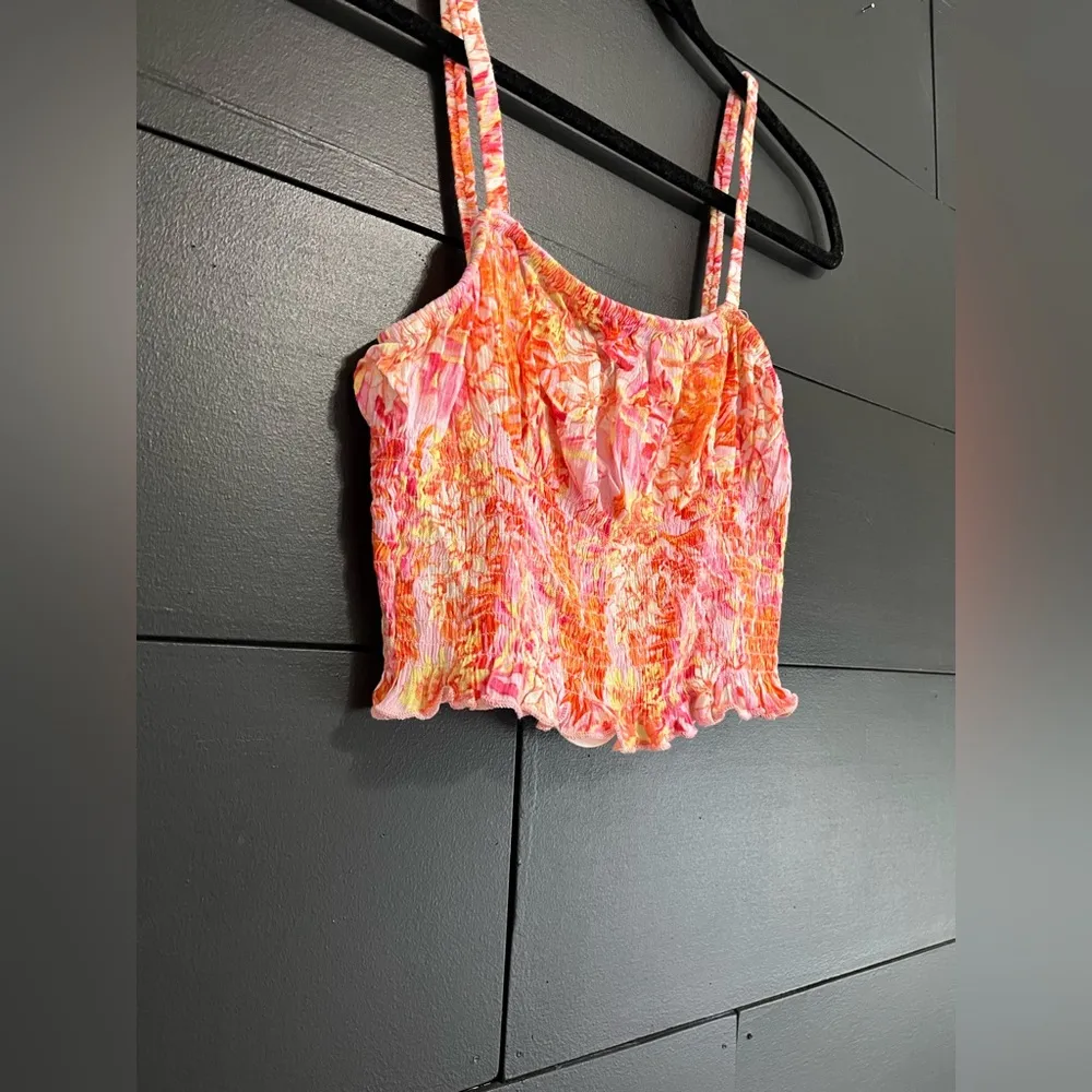 HIPPIE ROSE Tuti Fruiti Ruched Floral Tank Top Women’s Sz Small NWT - Image 2