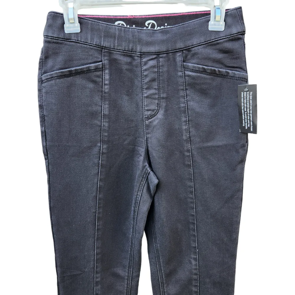 Isaac Mizrahi Live! Divine Denim Regular Pull-on Ankle Jeans Black Size 4 NWT - Image 3