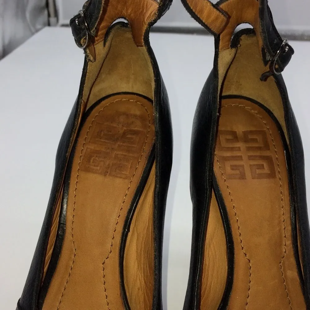 Givenchy Peep Toe Hidden Platform High Heel/Ankle Strap Pump in Black Leather - Image 5