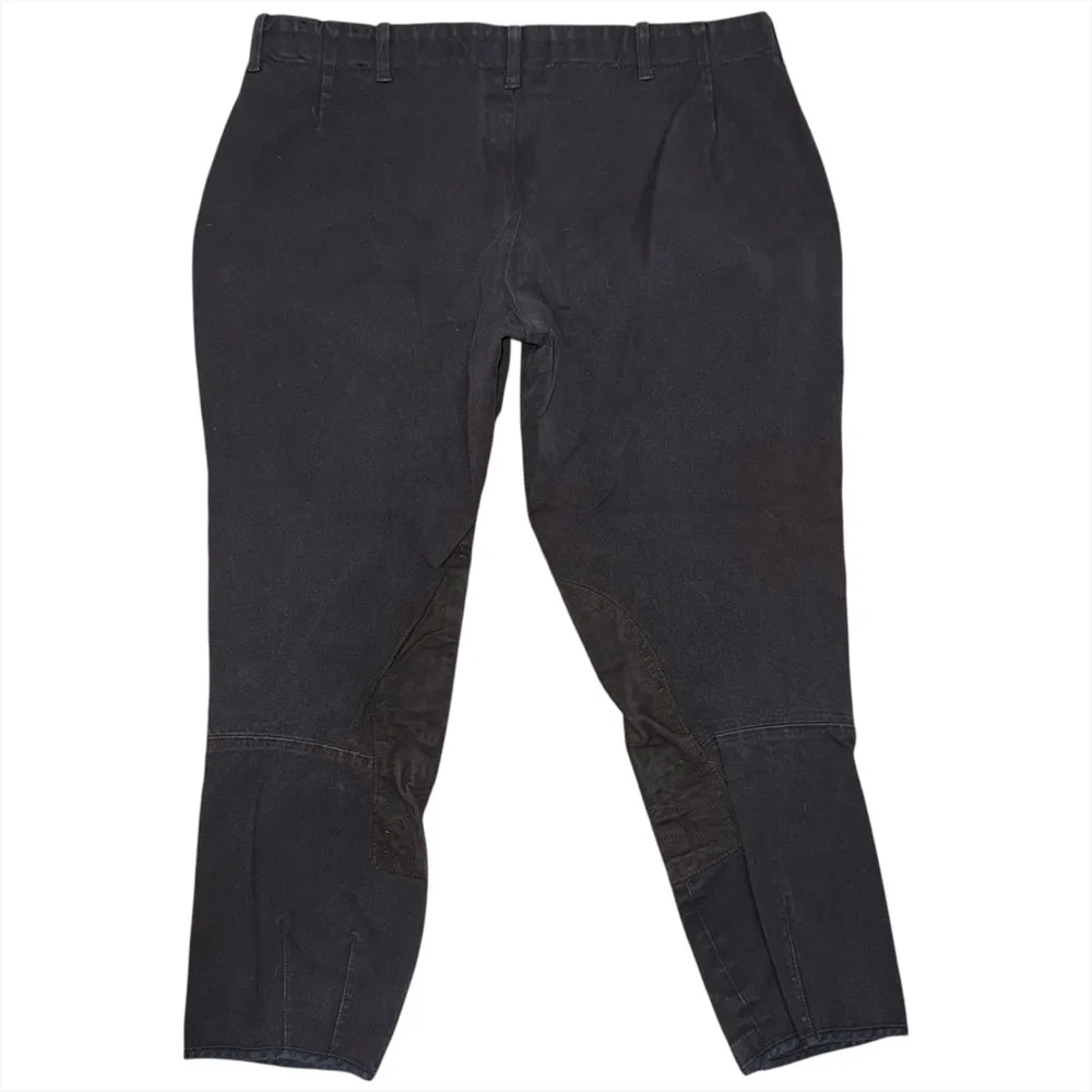 Tailored Sportsman 1965 Breeches 32 R Brown Side Zip Knee Patch USA Riding Pants - Image 2