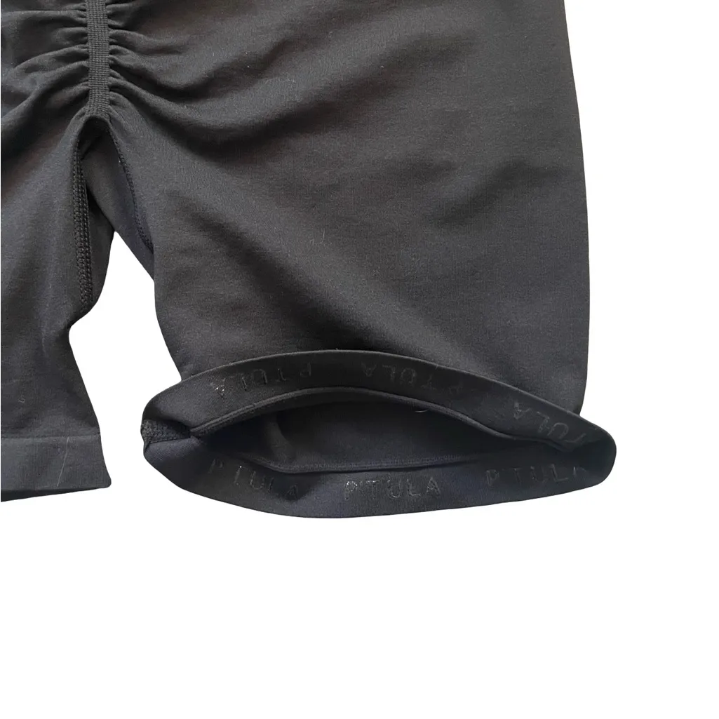 P’TULA Sculpt Seamless Scrunch Shorts Black Medium - Image 4