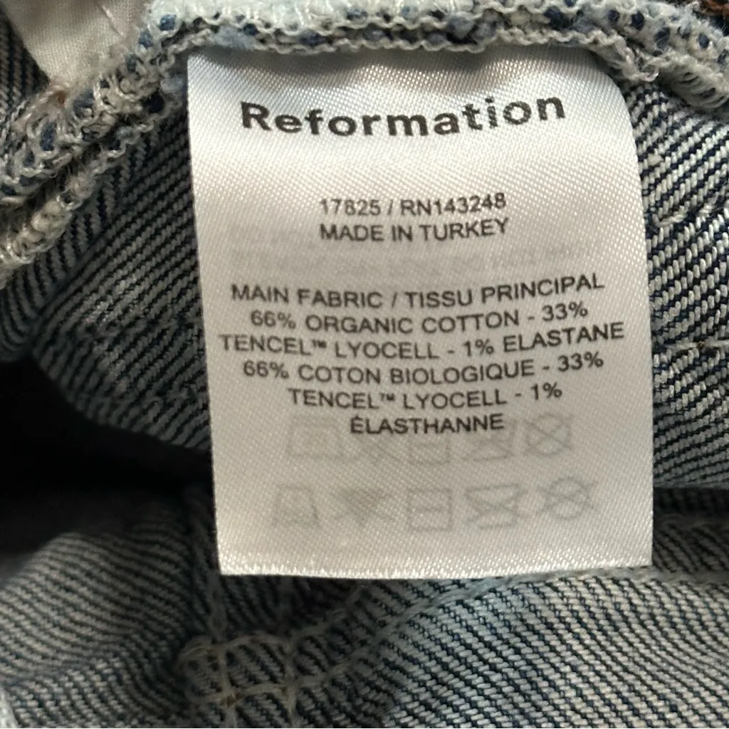 Reformation Denim Women’s 24 Palermo Destroyed High Waisted Straight Leg Jeans - Image 7