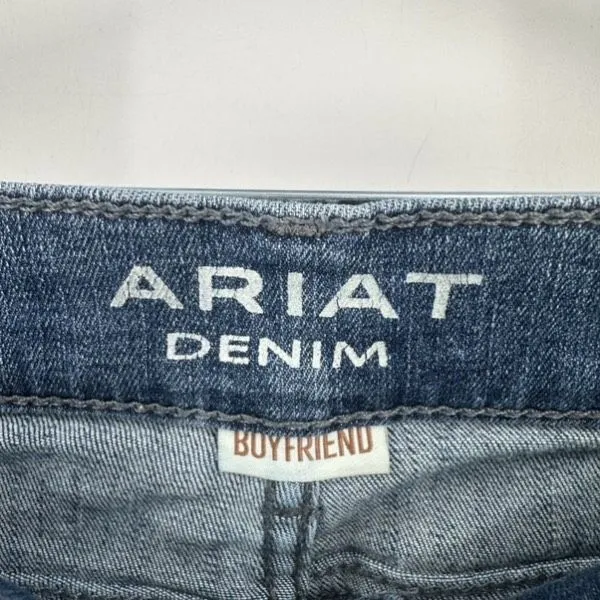 Ariat Women’s Boyfriend Jeans Size 27 Embroidered Ethereal Raw Hem‎ Stretch - Image 12