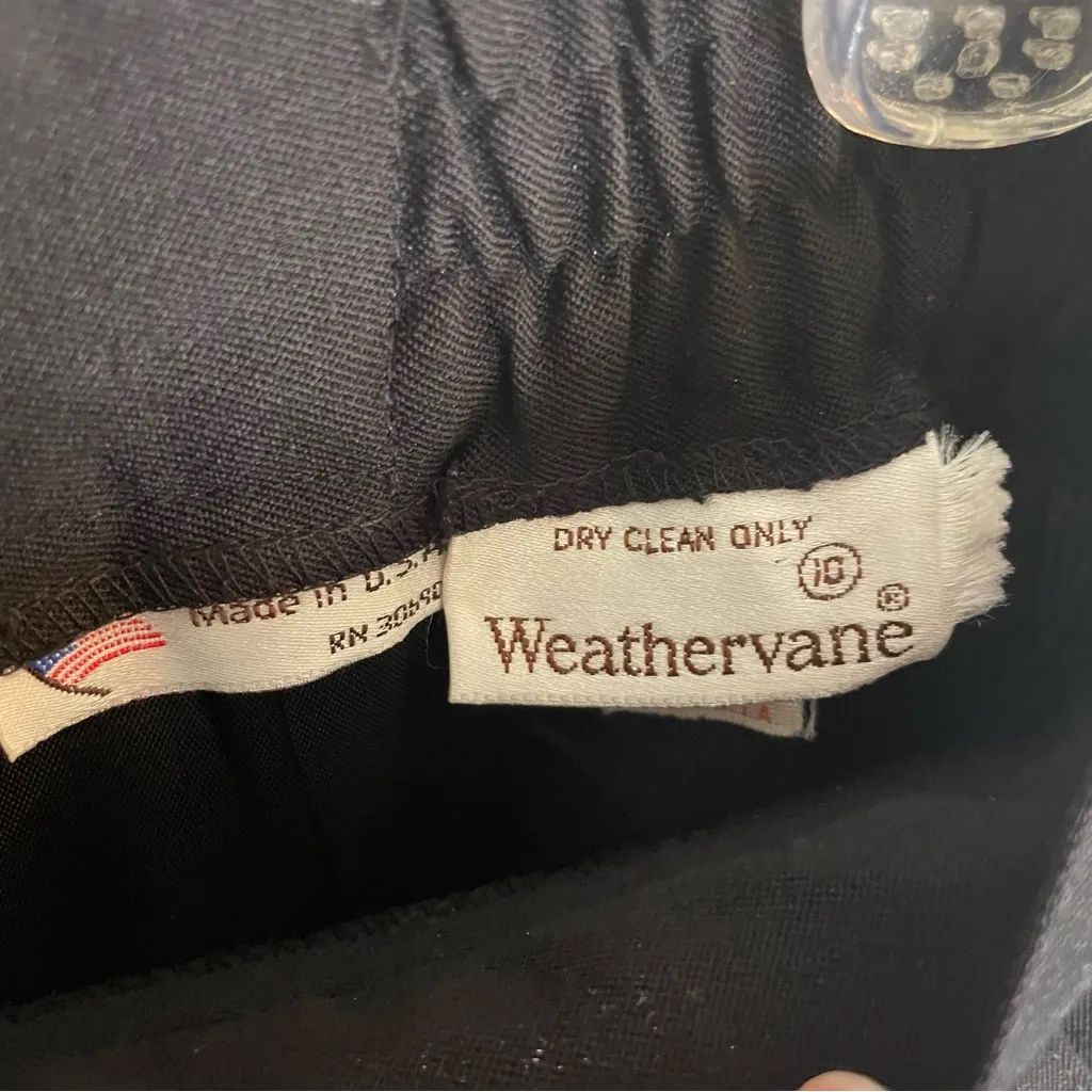 Weathervane Elegant Black Pencil Skirt Size 10 With Zippered Back vintage y2k - Image 2