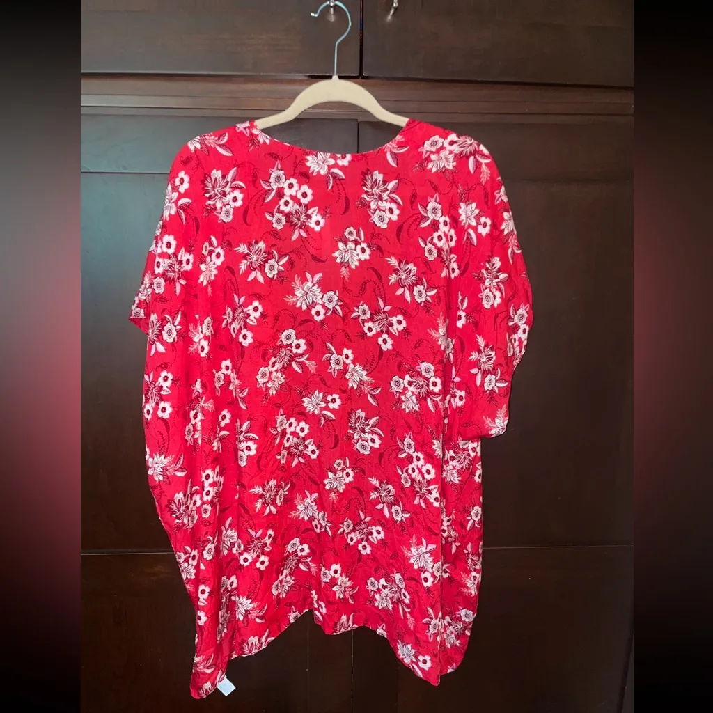 Ann Taylor Loft Floral Kimono Lightweight Blouse - Image 2