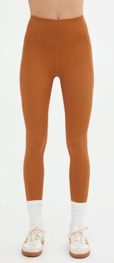 Girlfriend Collective Caramel Brown Compressive Pocket Leggings Women's size XS - Image 1