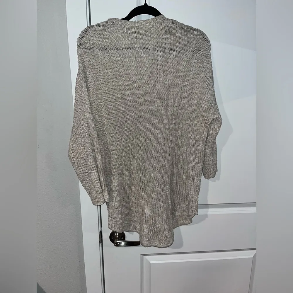 ABS Women’s Sweater Shirt Blouse Zip-Up Tan Colored Knit - Size XL - Image 4