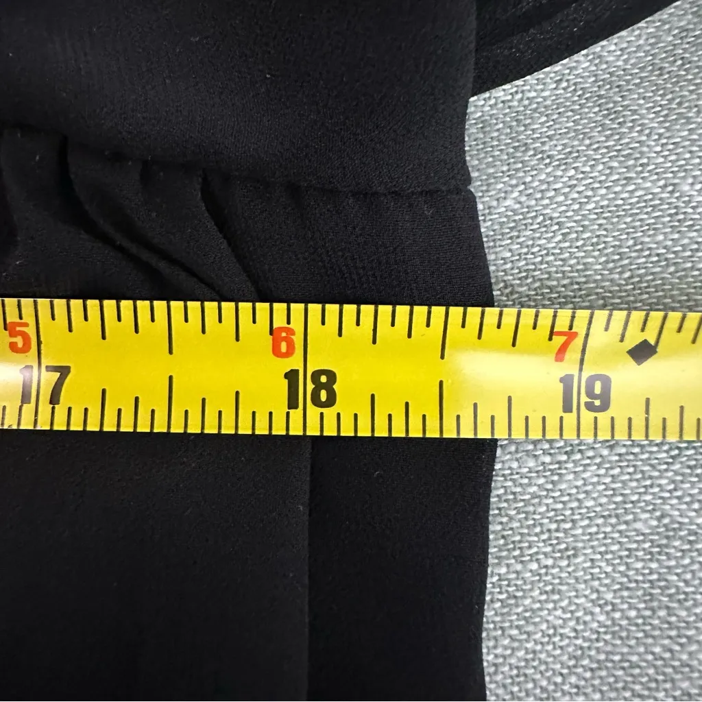 Abercrombie & Fitch Women’s Black Puff Sleeve Cinched Waist Dress Whimsigoth XL - Image 5