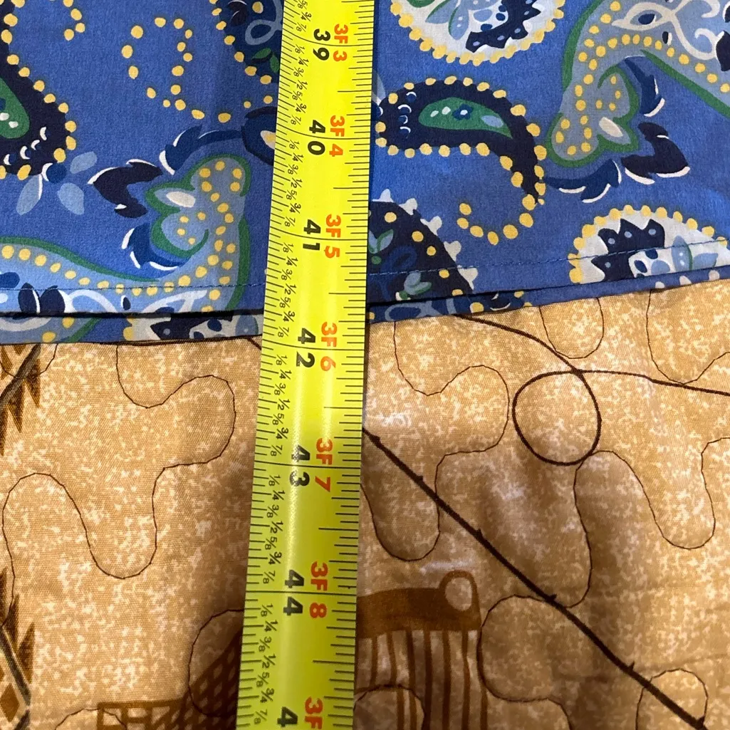 Croft & Barrow Blue Paisley Women's Dress size S - Image 12