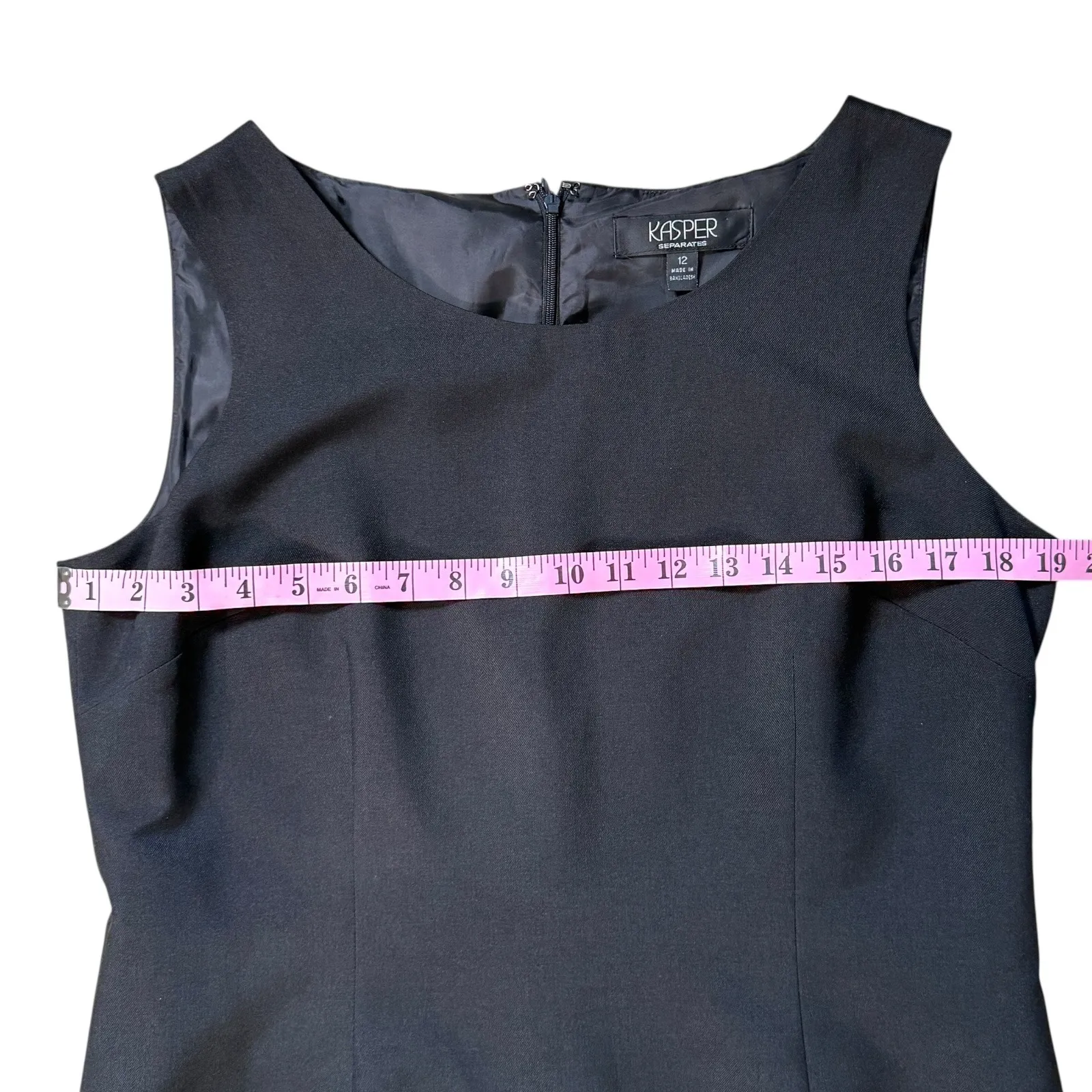 Kasper‎ Women's Sleeveless Black Sheath Dress Business Professional Size 12 NWT - Image 5