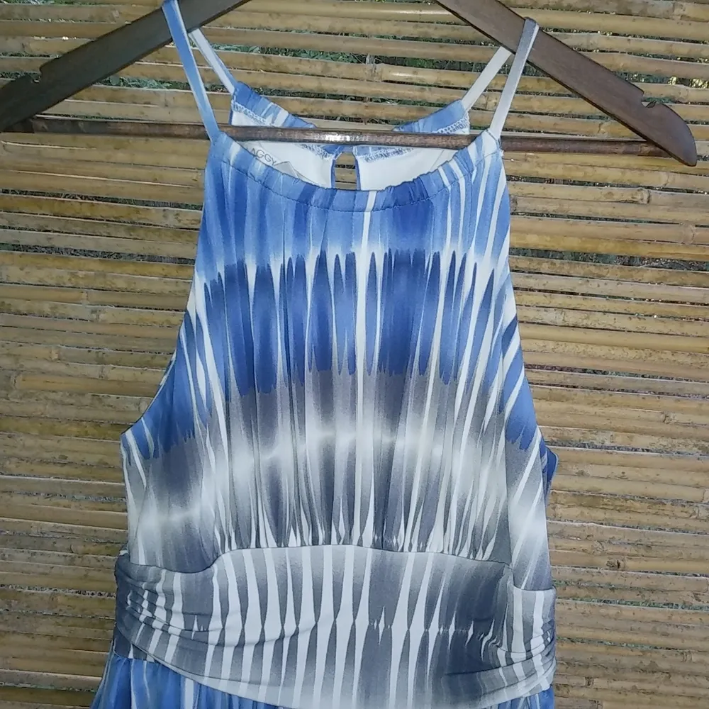 Maggy London 8 Blue White Athletic Dress - Image 2