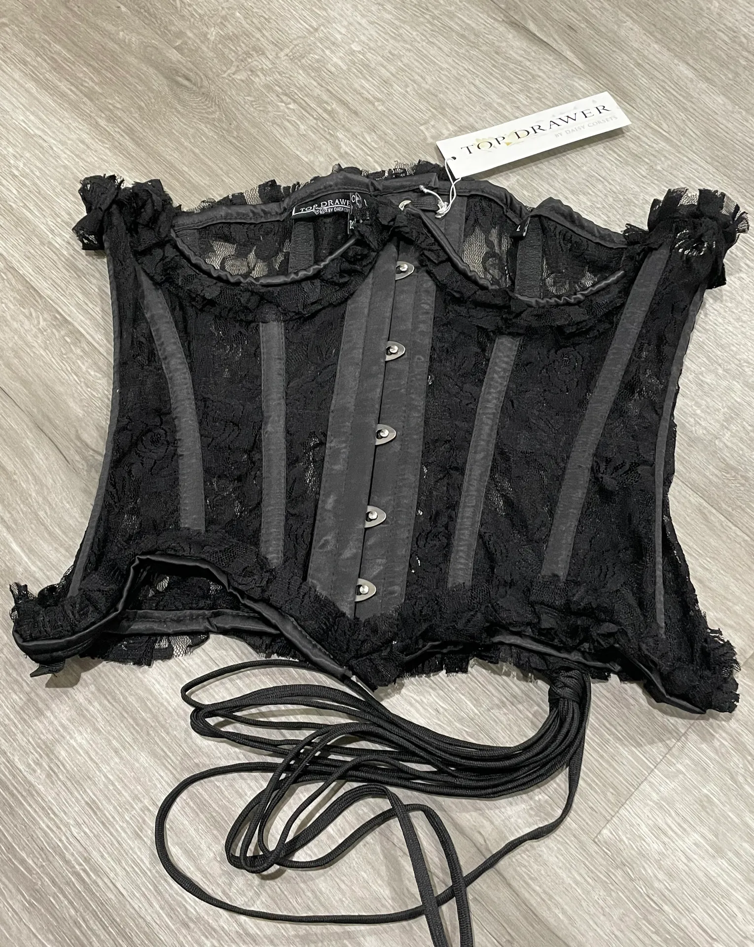 Daisy Black Lace Dark Angle Costume Size L - Image 6