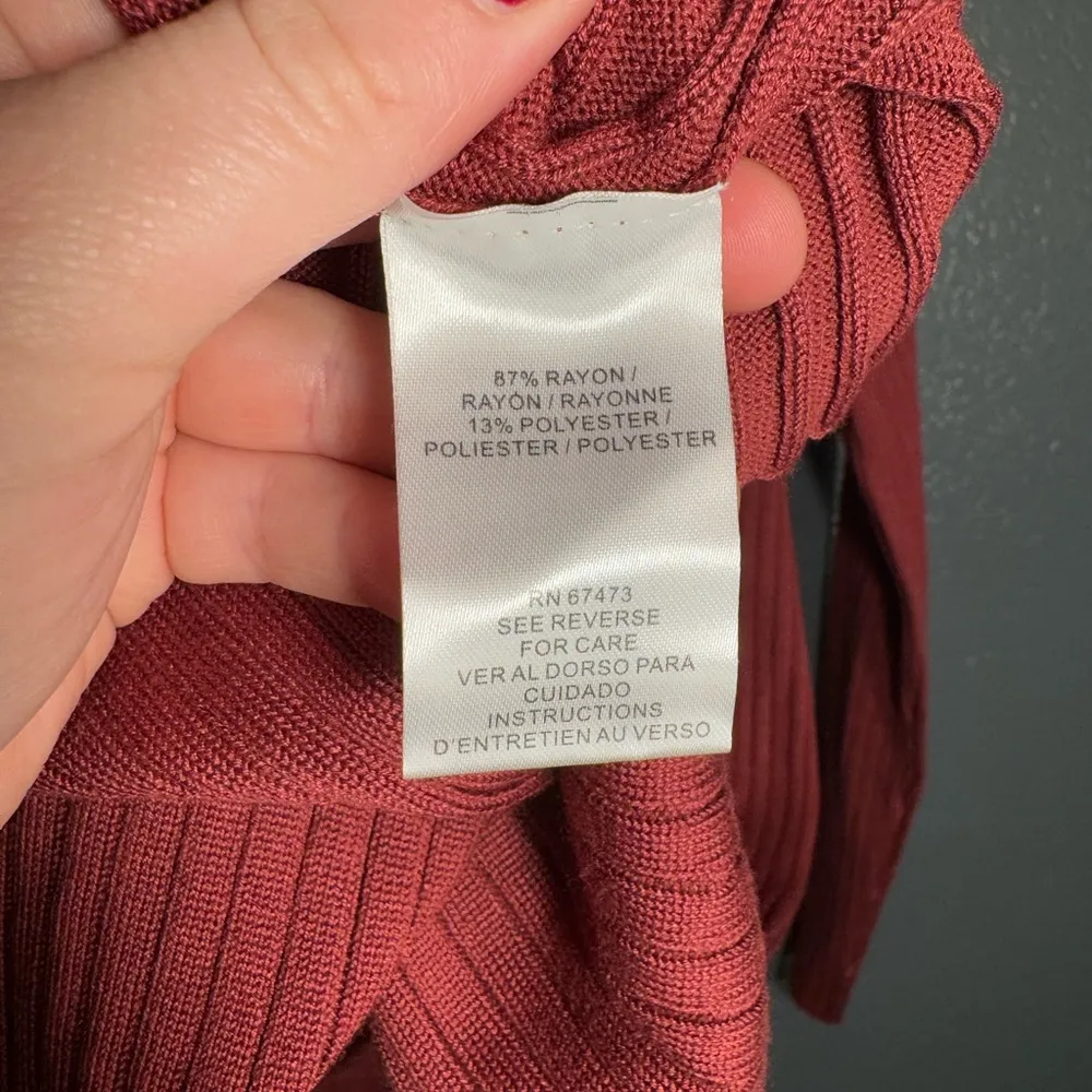 Taylor Women’s Ribbed Sweater Dress Stretch Size L Large Holiday New - Image 5