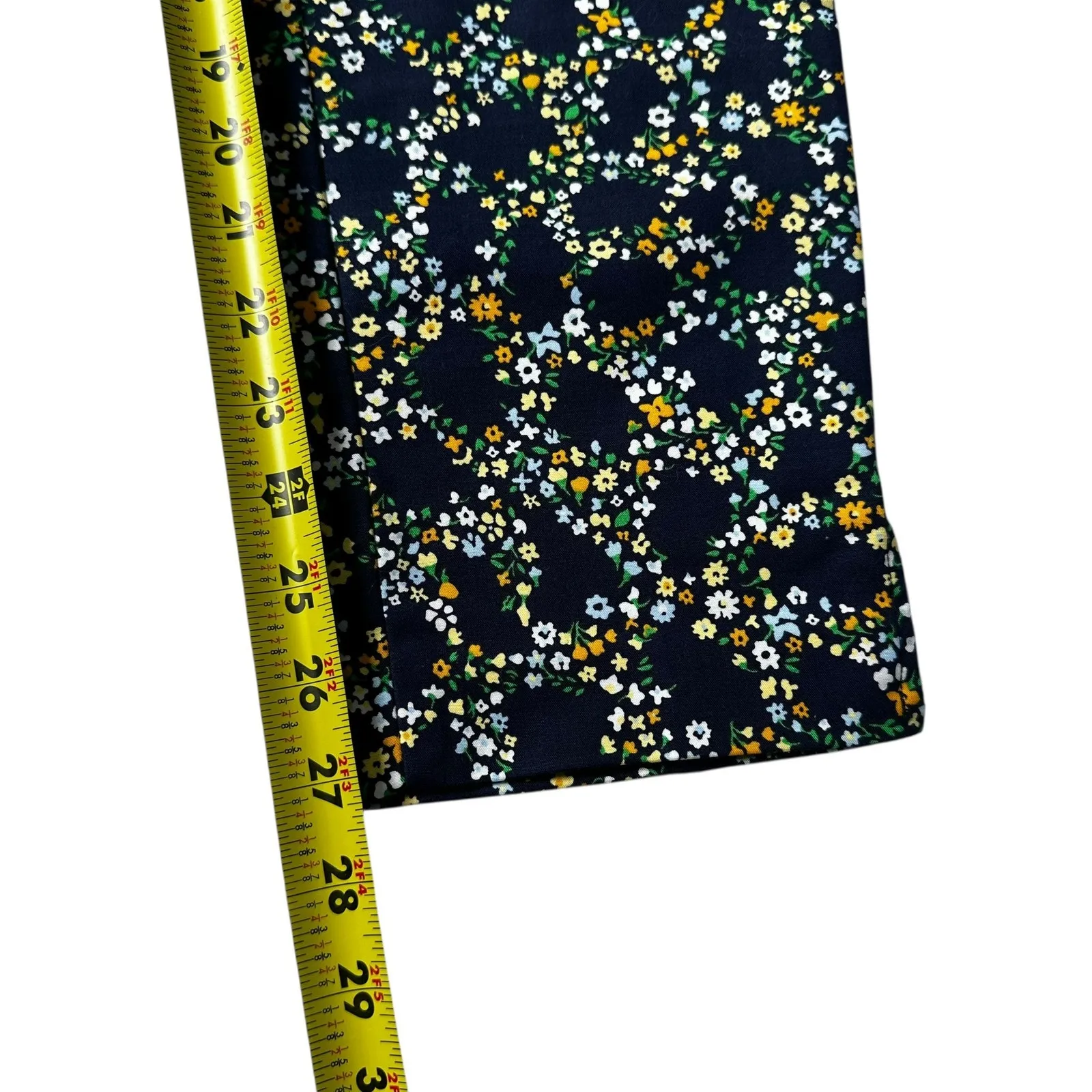 Michael Kors Blue Floral Mid Rise Ankle Pants Women's Size 10 | 47-45 - Image 6