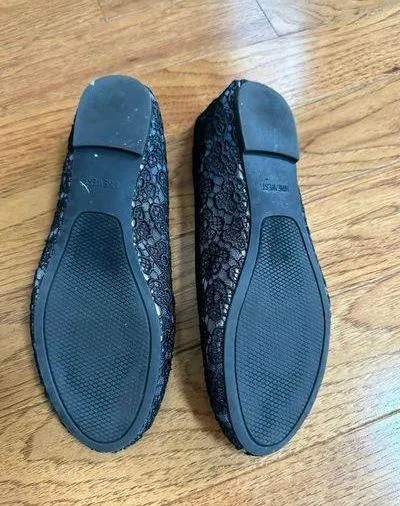 Black  Lace Ballet Flats - Image 6