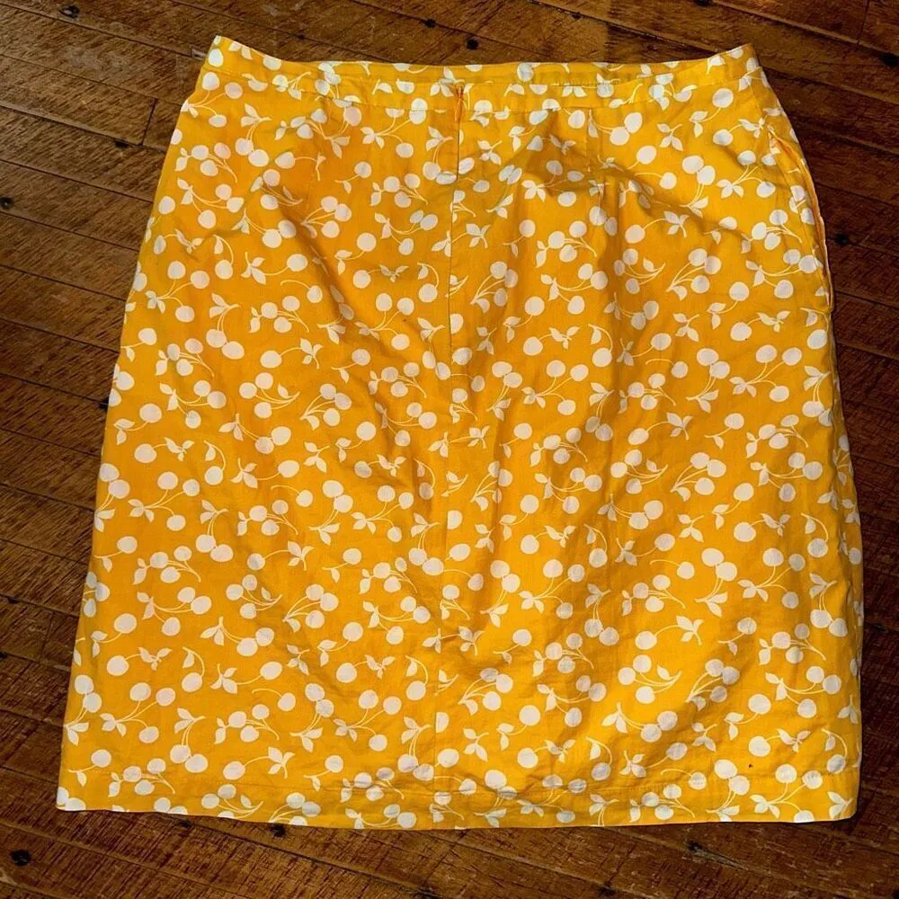 Boden cheery yellow business casual 10R royalcore skirt Yellow Size 10P - Image 4