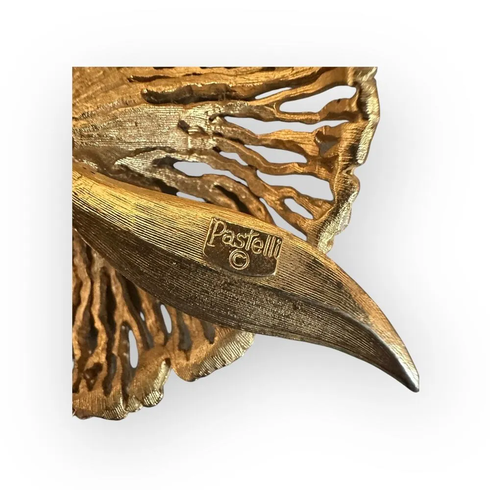 Pastelli Vintage Goldtone Enamel Floral Flower Brooch - Image 3