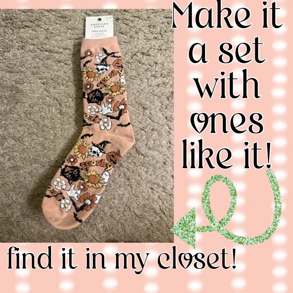 Aerie Black Thick Textured Marled Crew Socks - Image 6