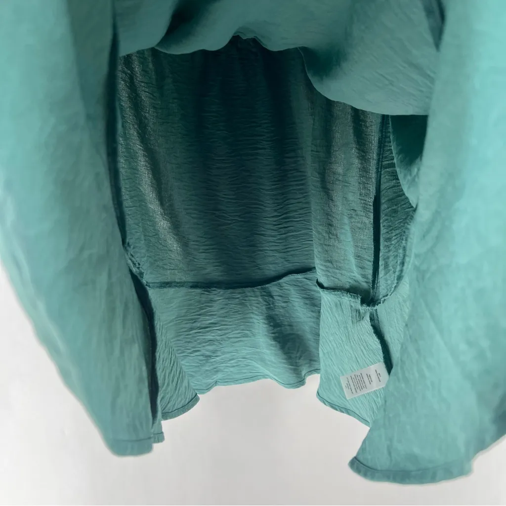 Socialite Aqua Teal Lightweight‎ One-Shoulder Ruffle Hem Dress NWT Size XL - Image 6