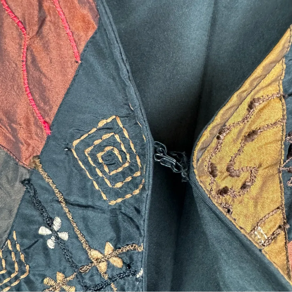 Vtg Y2K Laura Ashley Patchwork Jacket Sz Medium Mixed Media Art to Wear - Image 14