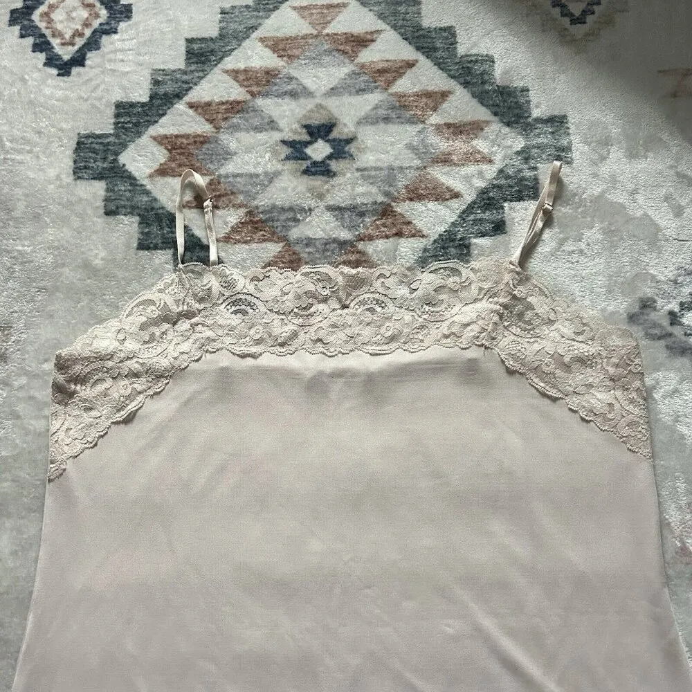 White House Black Market WHBM Camisole Cami Tank Babydoll Lace Pink Spaghetti - Image 5