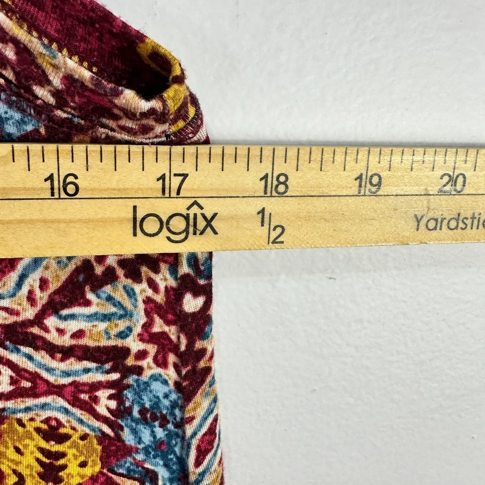 Maeve Sleeveless Dress Womens Small Red Boho Abstract Print‎ Midi Festival Indie - Image 8