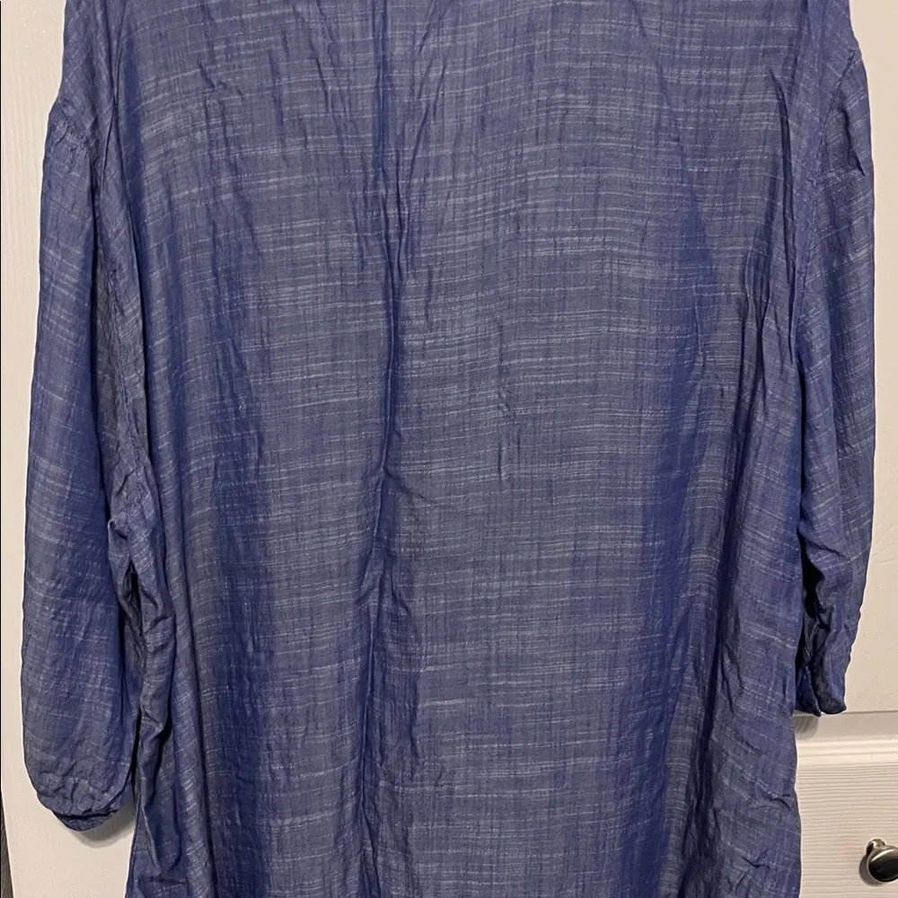 Dotti blue button down blouse size 2x - Image 4