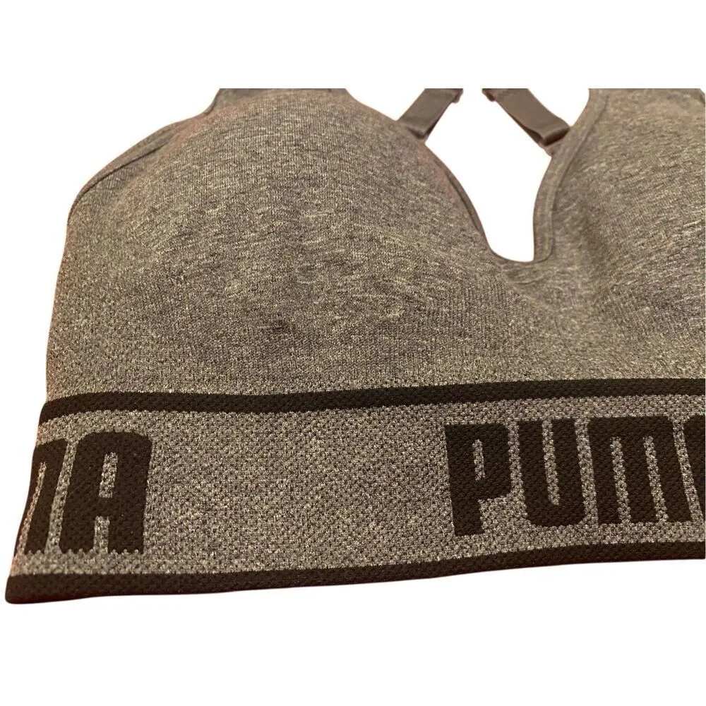 Puma Padded Crossback Sports Bra Workout Yoga Athletic Sporty - Image 7