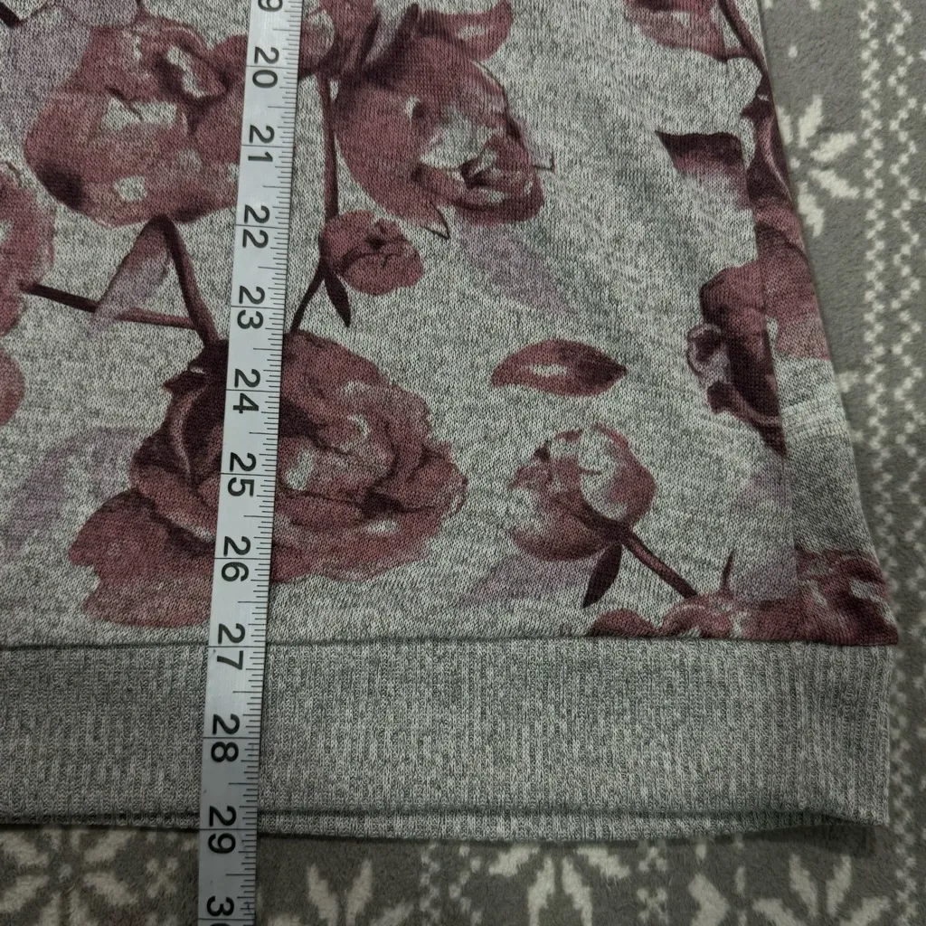 NWT Lane Bryant Floral Pullover Sweater Gray/Purple Floral‎ Size 18/20 - Image 10